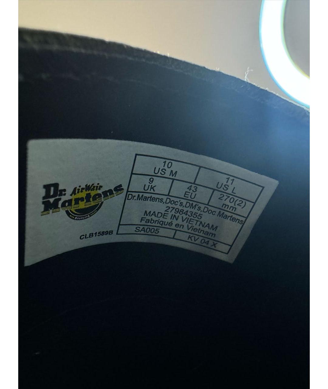 DR. MARTENS Хаки кожаные низкие ботинки, фото 6