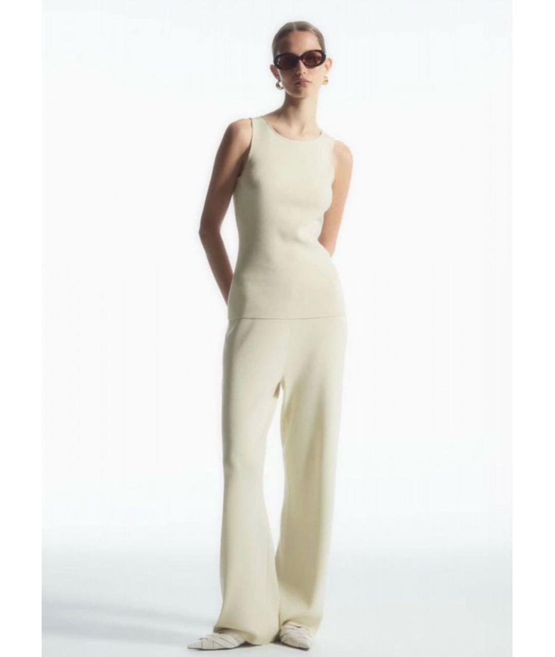 COS Бежевый вискозный костюм с брюками, фото 3