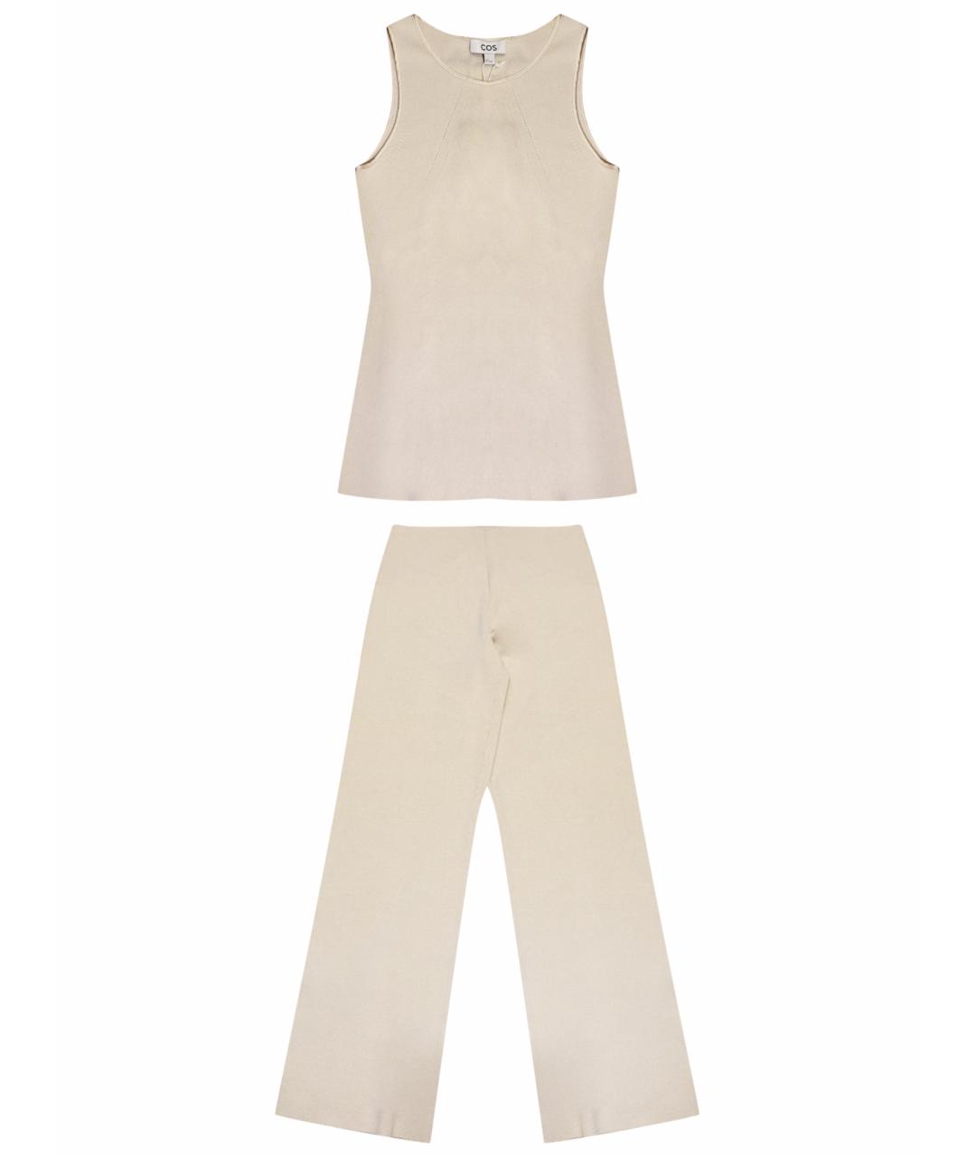 COS Бежевый вискозный костюм с брюками, фото 1