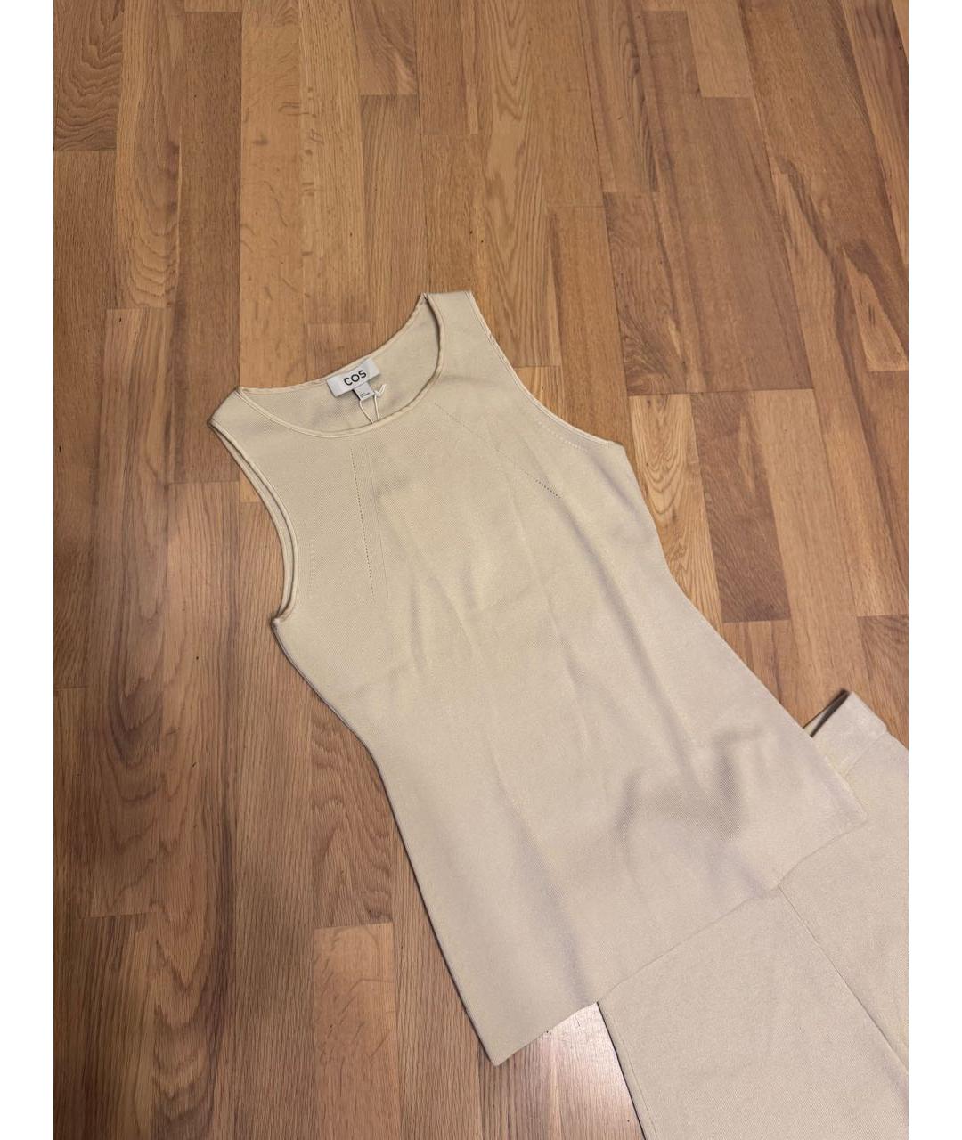 COS Бежевый вискозный костюм с брюками, фото 2