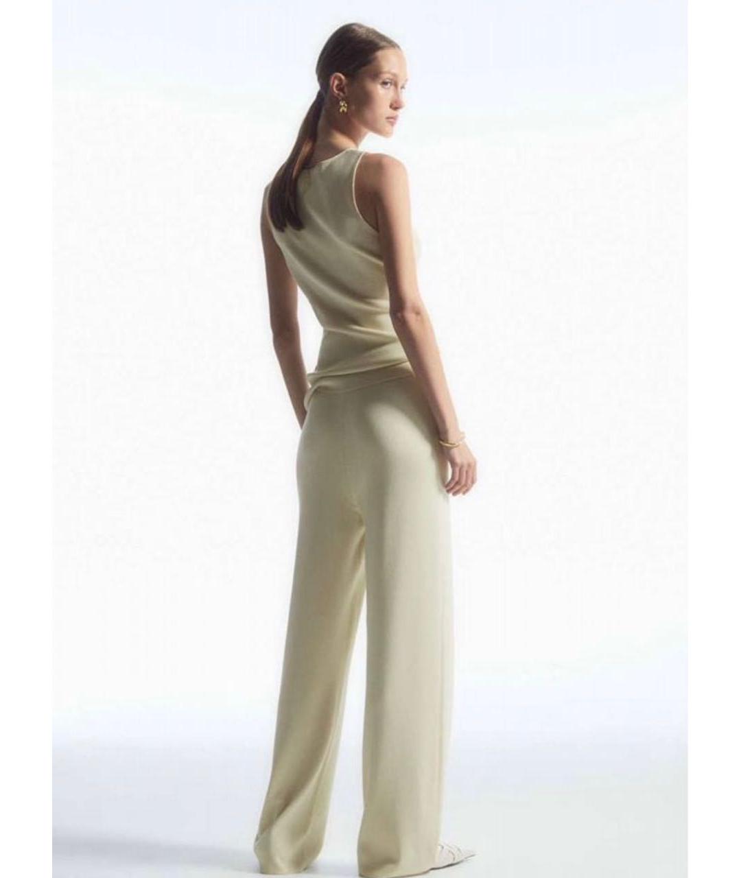 COS Бежевый вискозный костюм с брюками, фото 4