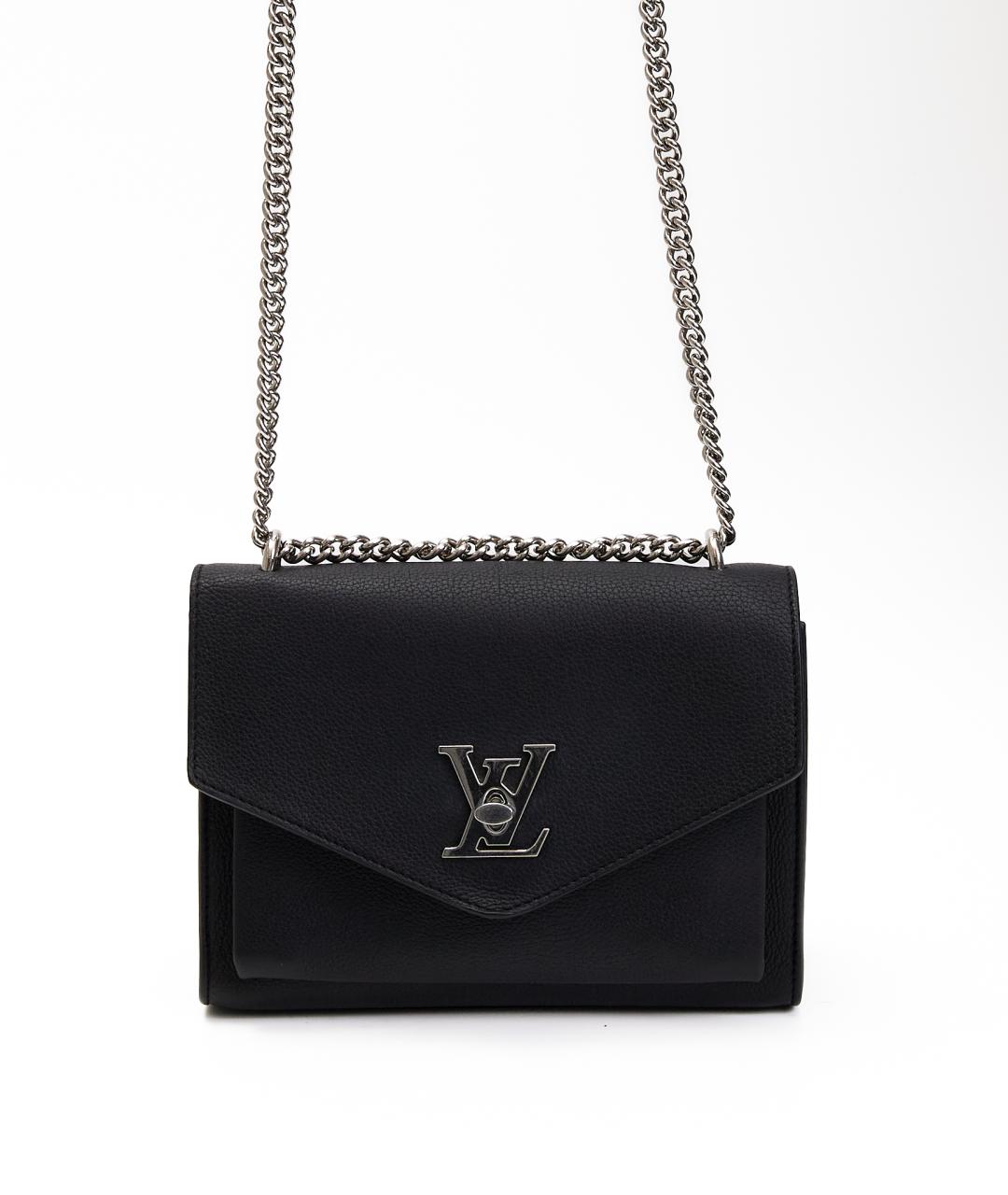 LOUIS VUITTON Черная кожаная сумка тоут, фото 5