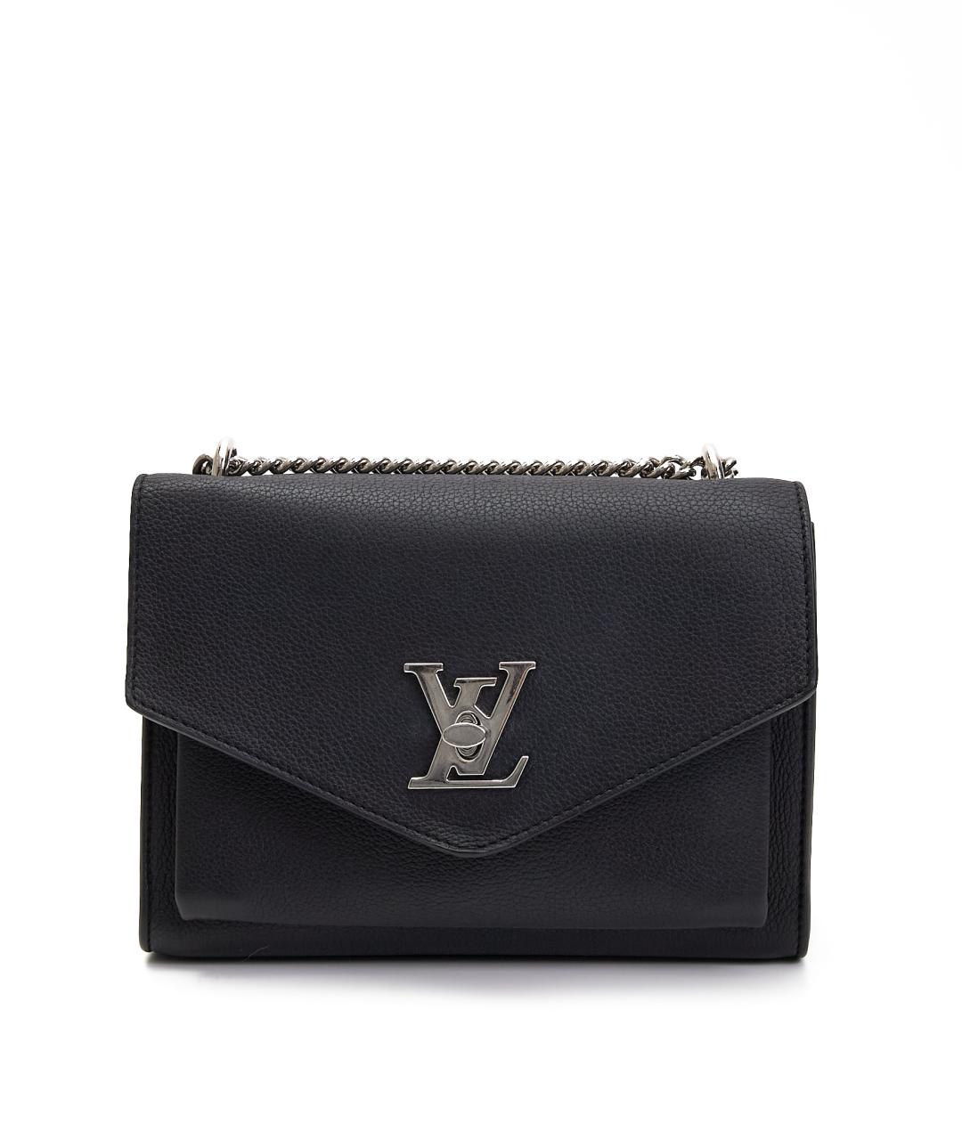 LOUIS VUITTON Черная кожаная сумка тоут, фото 8