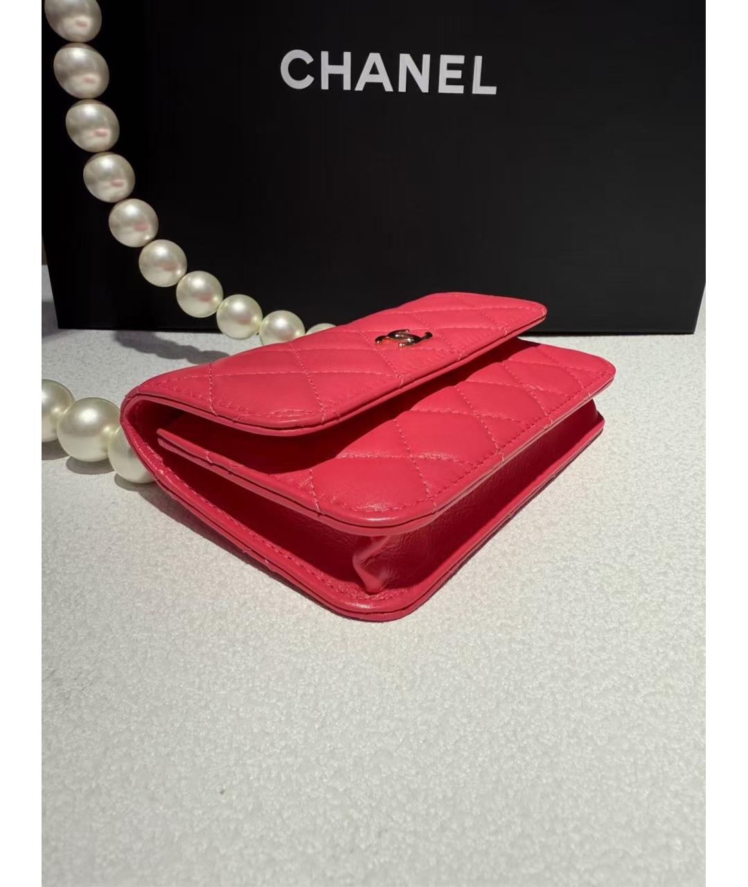 CHANEL Розовая кожаная сумка через плечо, фото 5