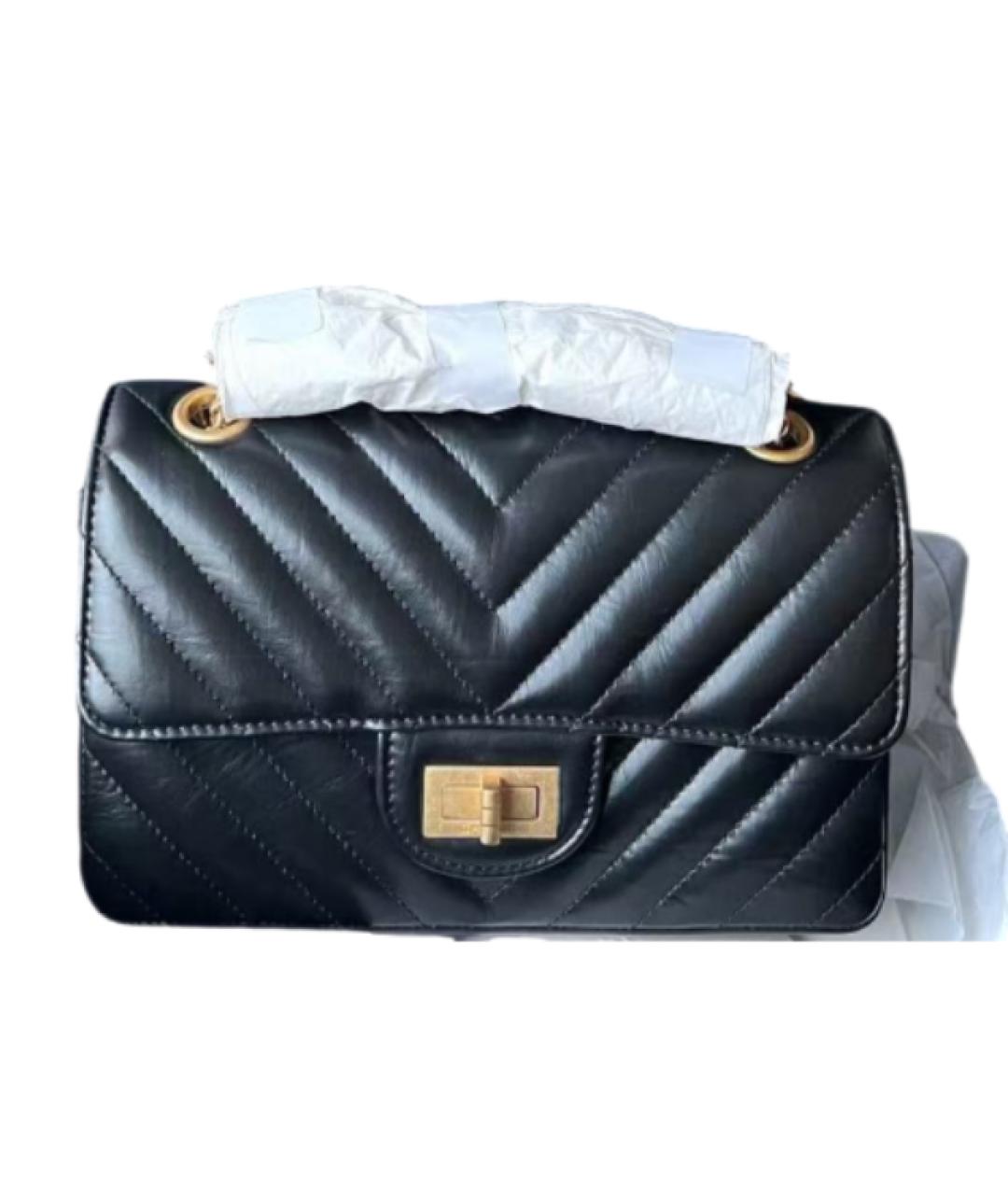 CHANEL Черная кожаная сумка через плечо, фото 8