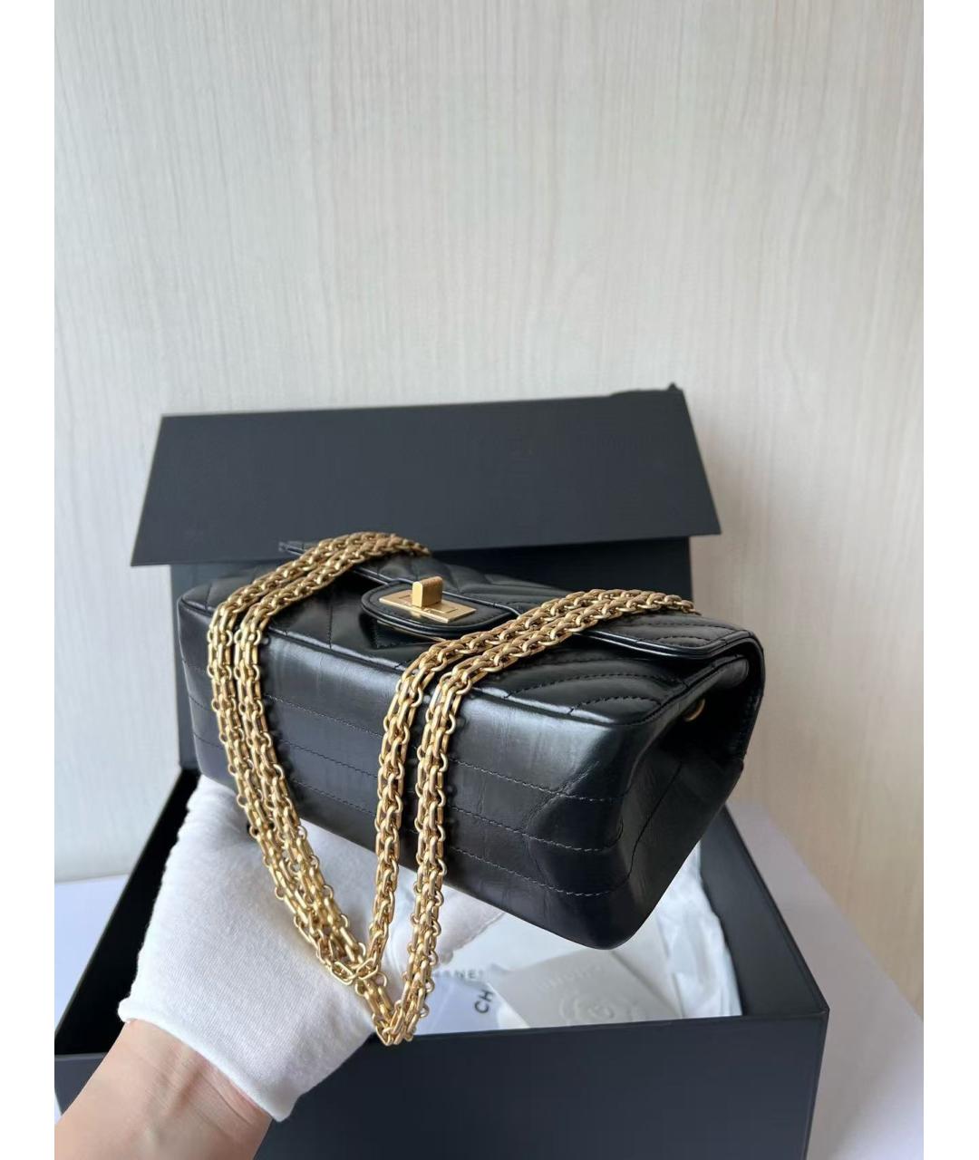 CHANEL Черная кожаная сумка через плечо, фото 7