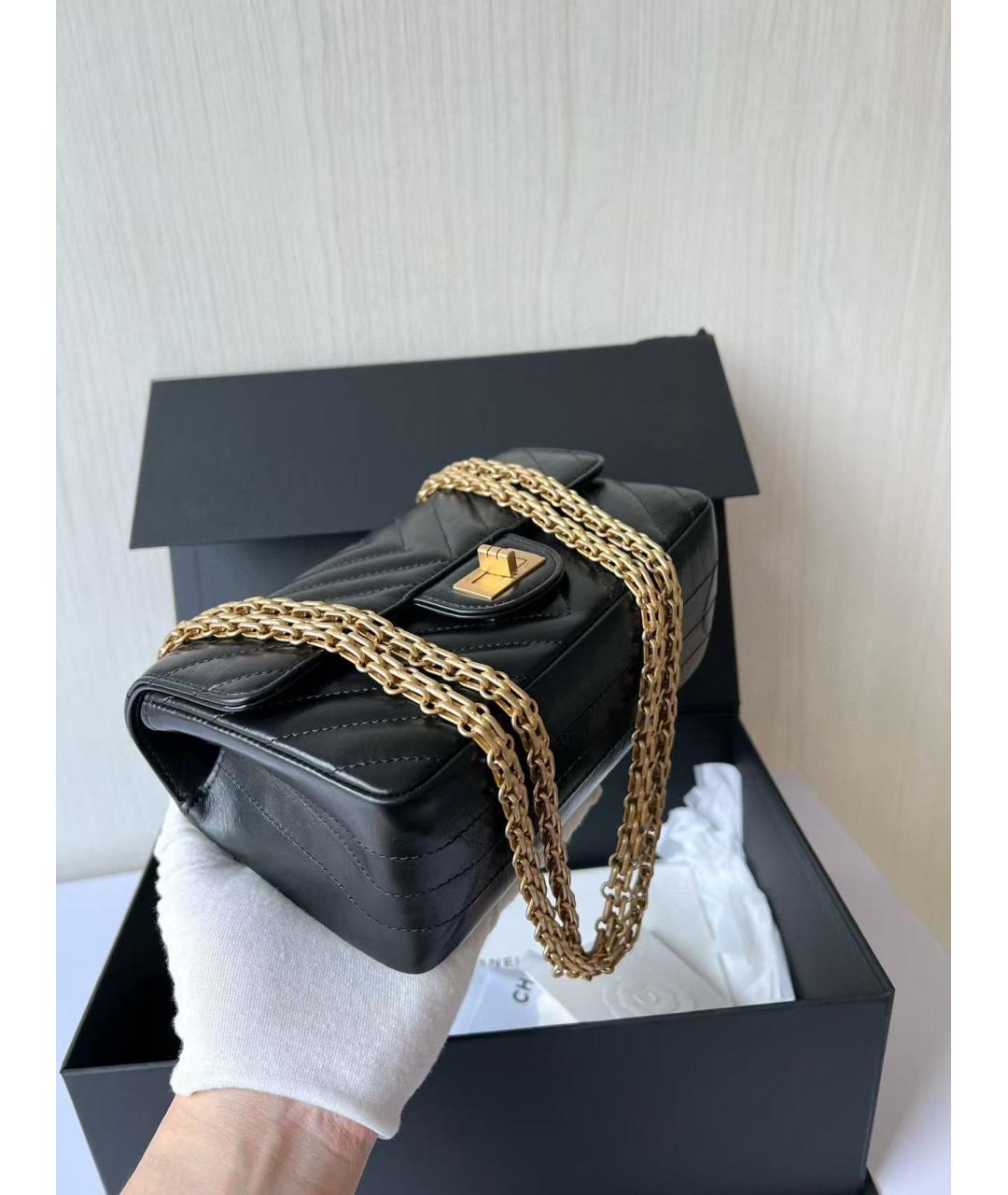 CHANEL Черная кожаная сумка через плечо, фото 6