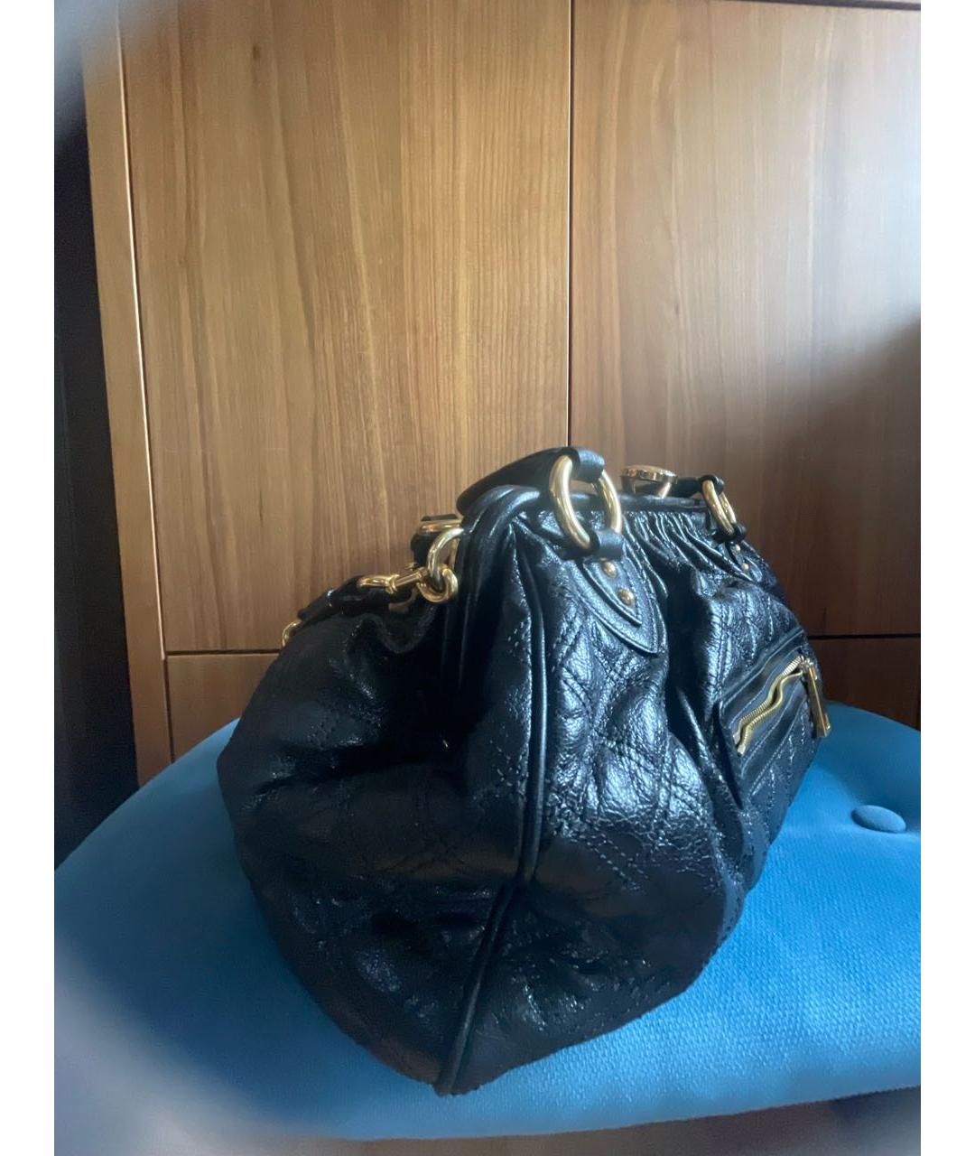 MARC JACOBS Черная кожаная сумка с короткими ручками, фото 2