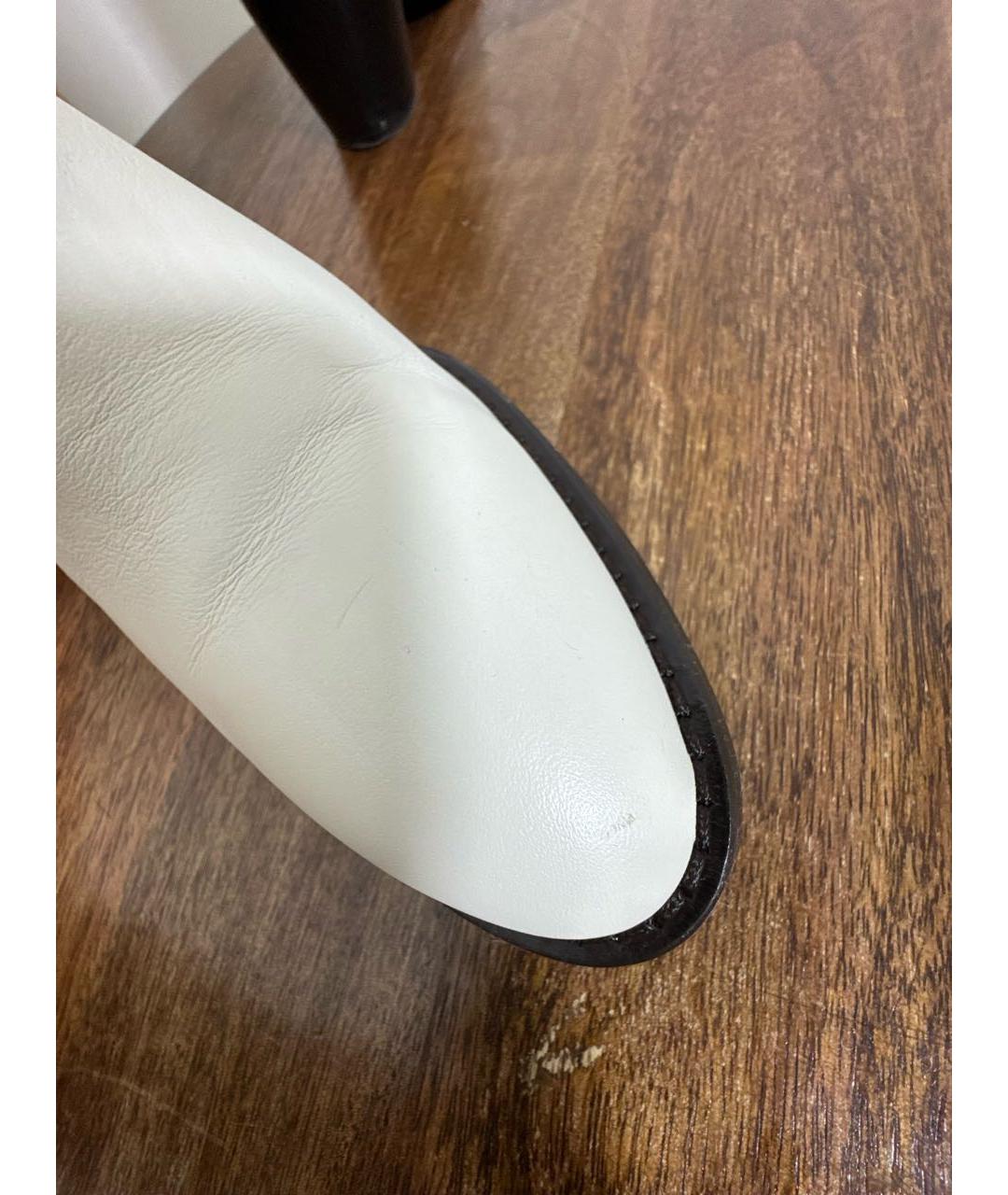 SEE BY CHLOE Белые кожаные ботинки, фото 5