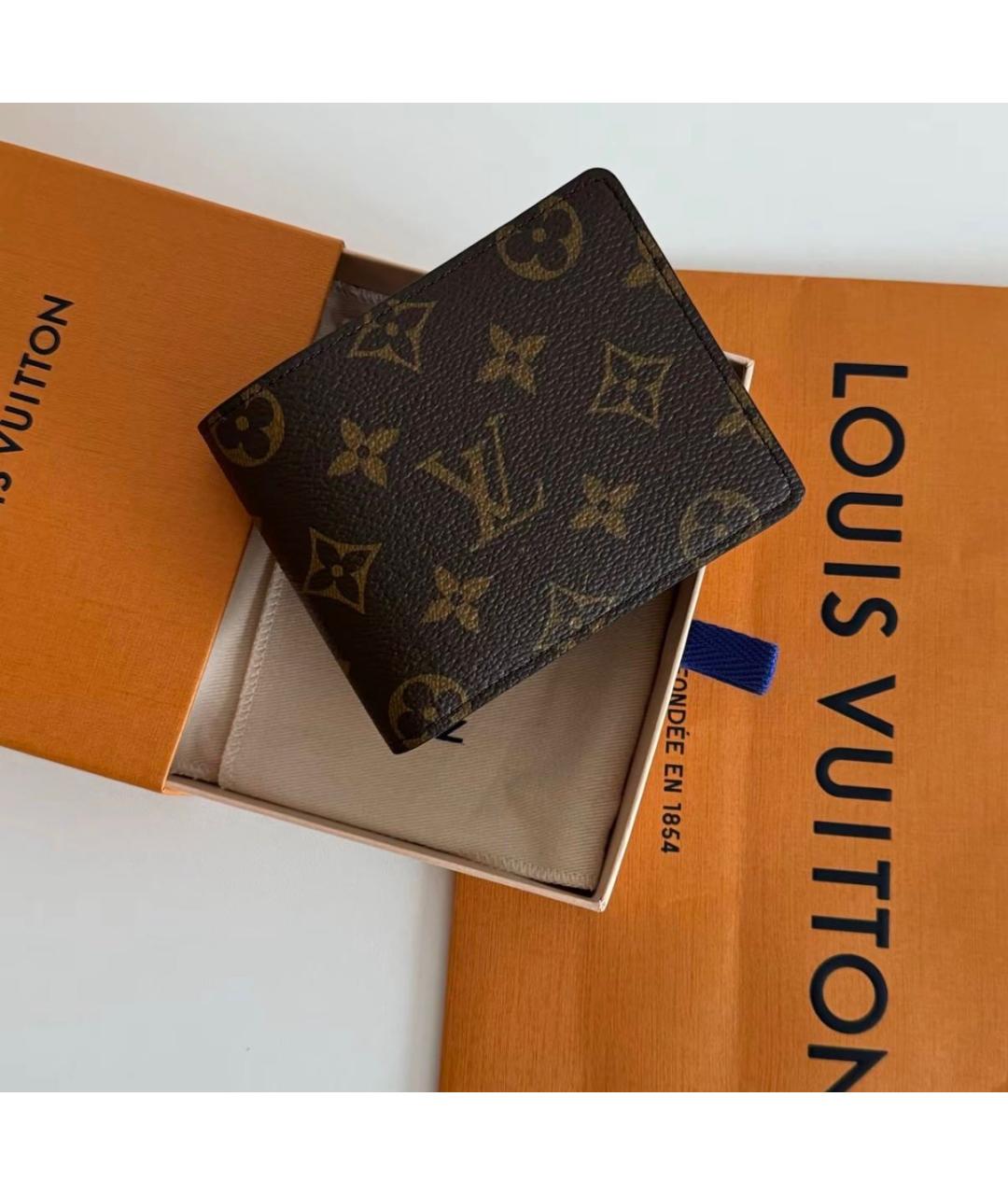 LOUIS VUITTON Коричневый кошелек, фото 5