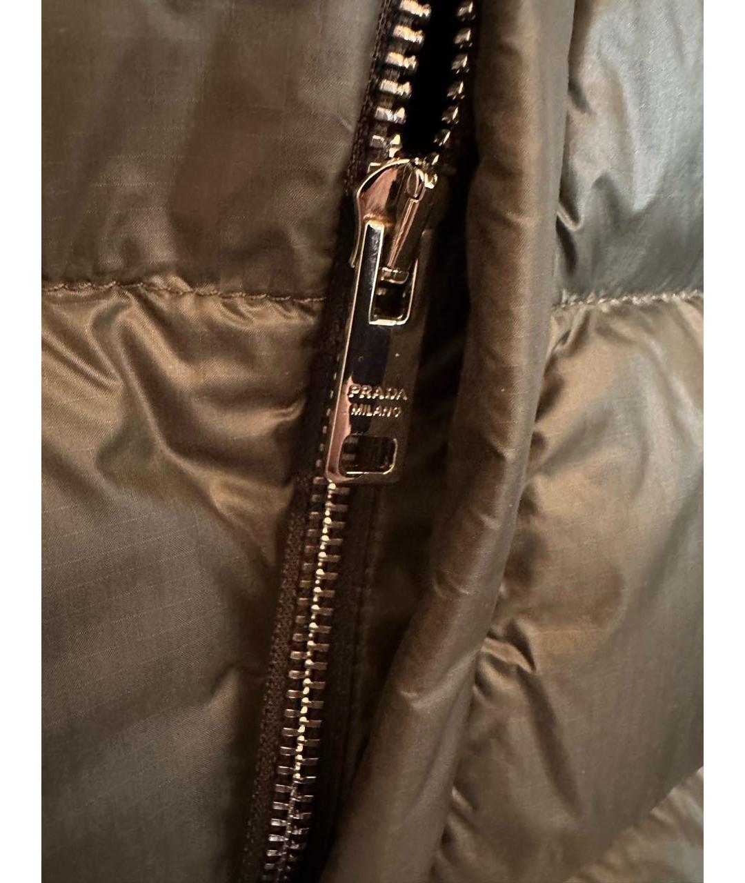 PRADA Хаки полиэстеровый жилет, фото 7