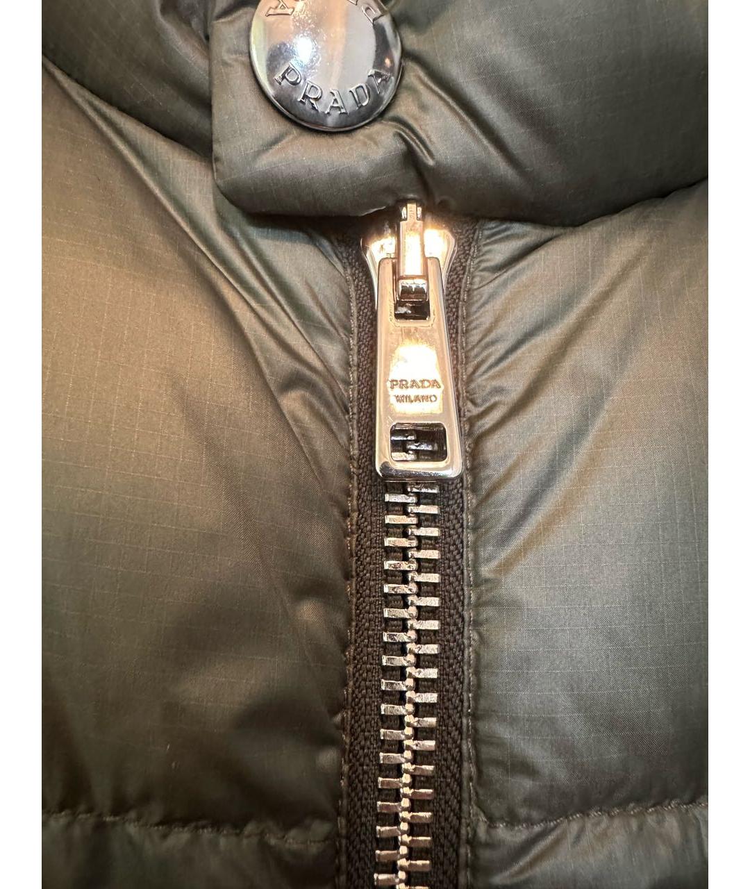 PRADA Хаки полиэстеровый жилет, фото 6