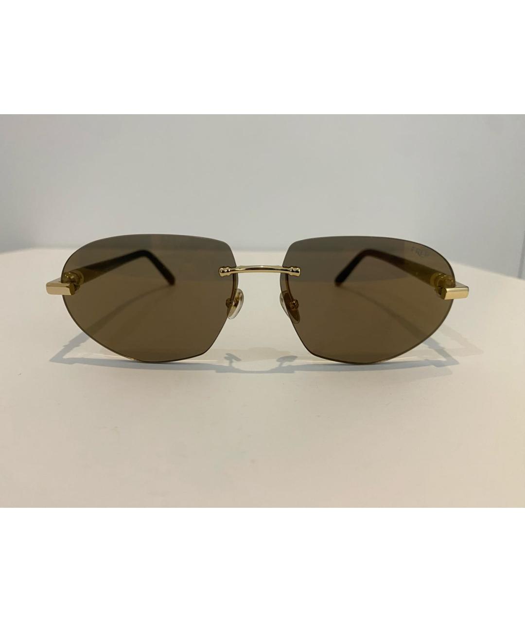 FRED Коричневые металлические солнцезащитные очки, фото 5