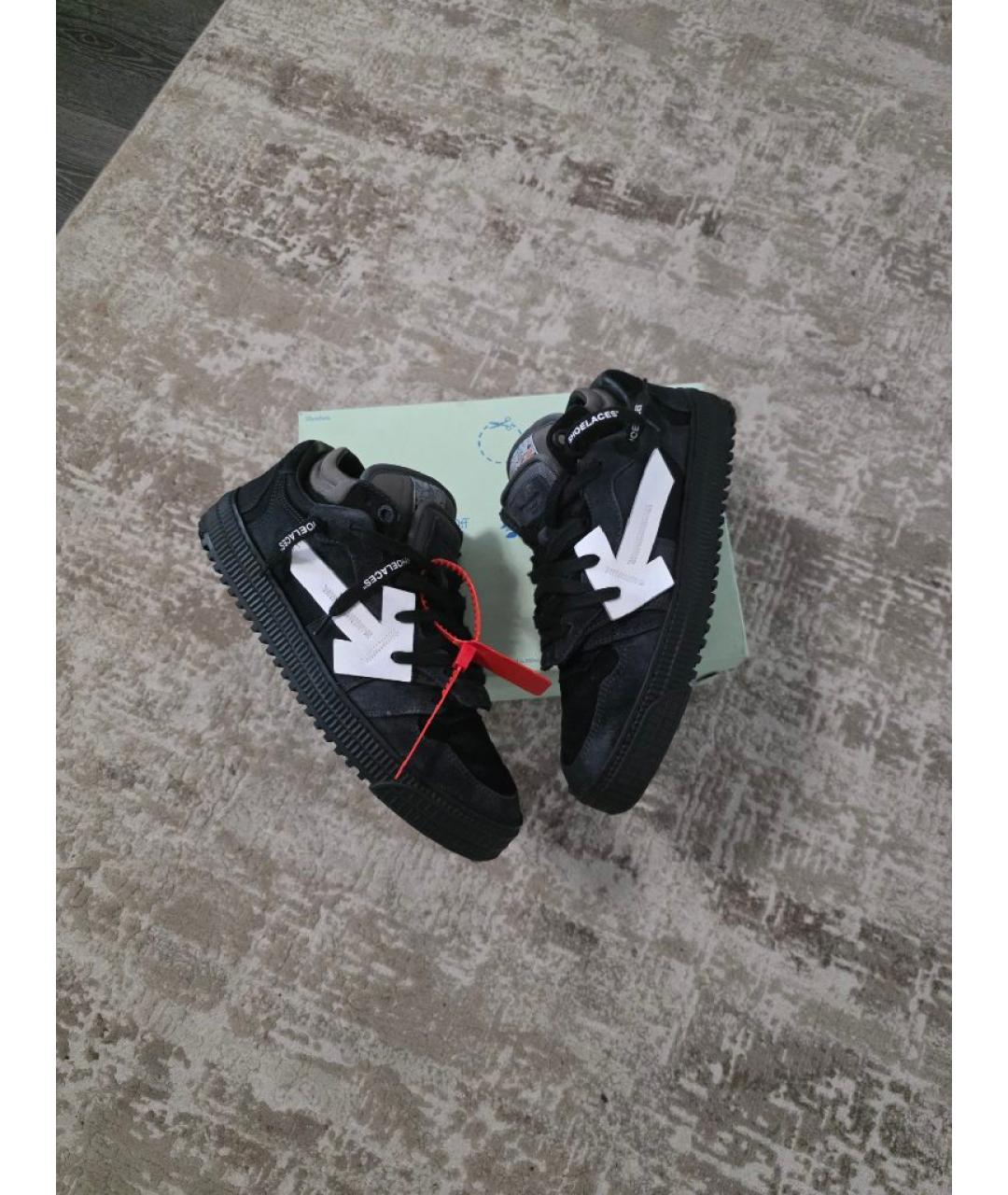 OFF-WHITE Черные замшевые кроссовки, фото 5