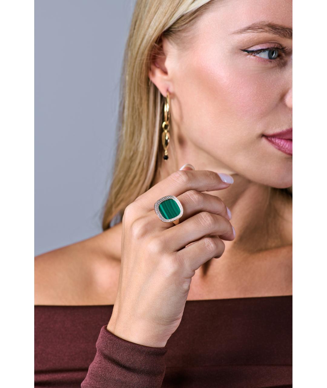 ROBERTO COIN Зеленые кольцо из желтого золота, фото 3