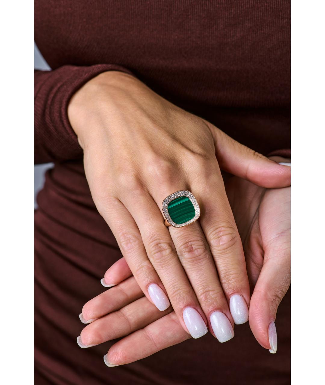 ROBERTO COIN Зеленые кольцо из желтого золота, фото 2