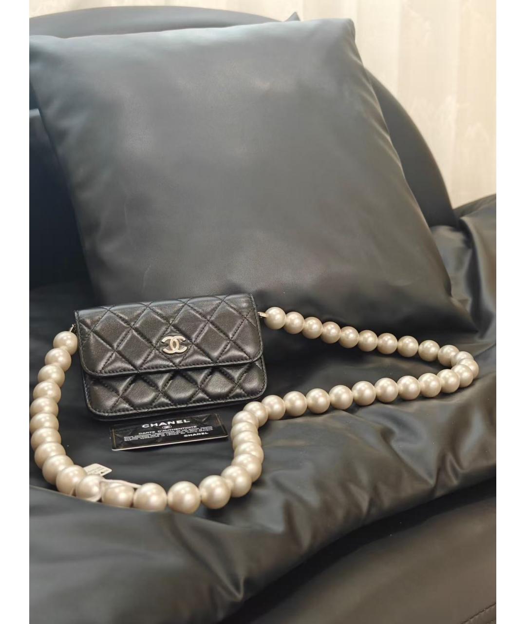 CHANEL Черная кожаная сумка через плечо, фото 2