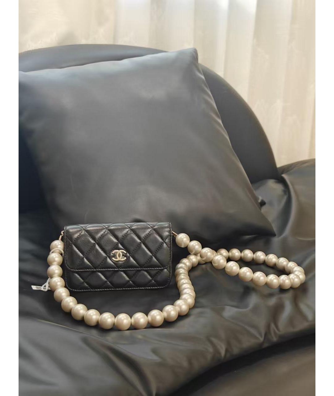 CHANEL Черная кожаная сумка через плечо, фото 3