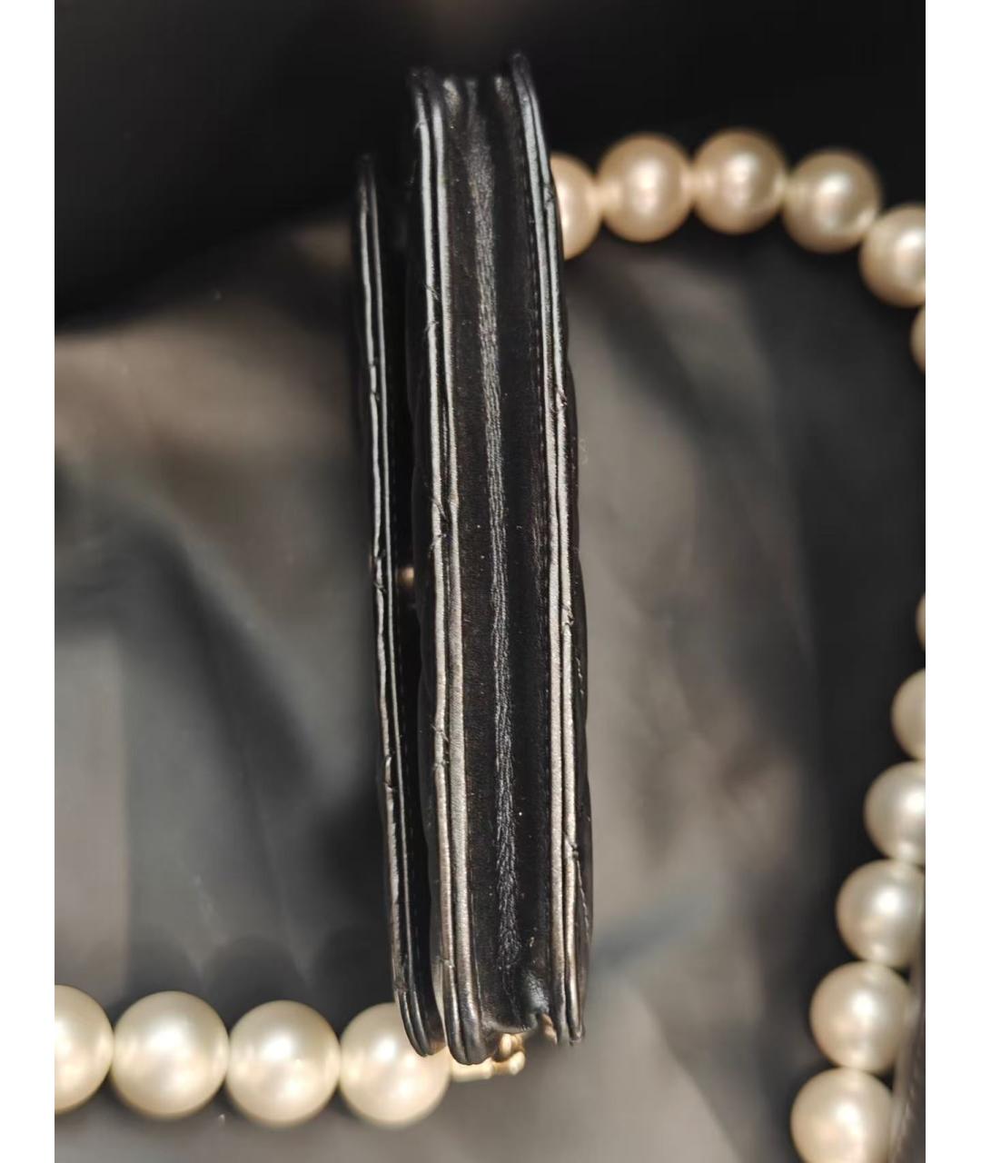 CHANEL Черная кожаная сумка через плечо, фото 5