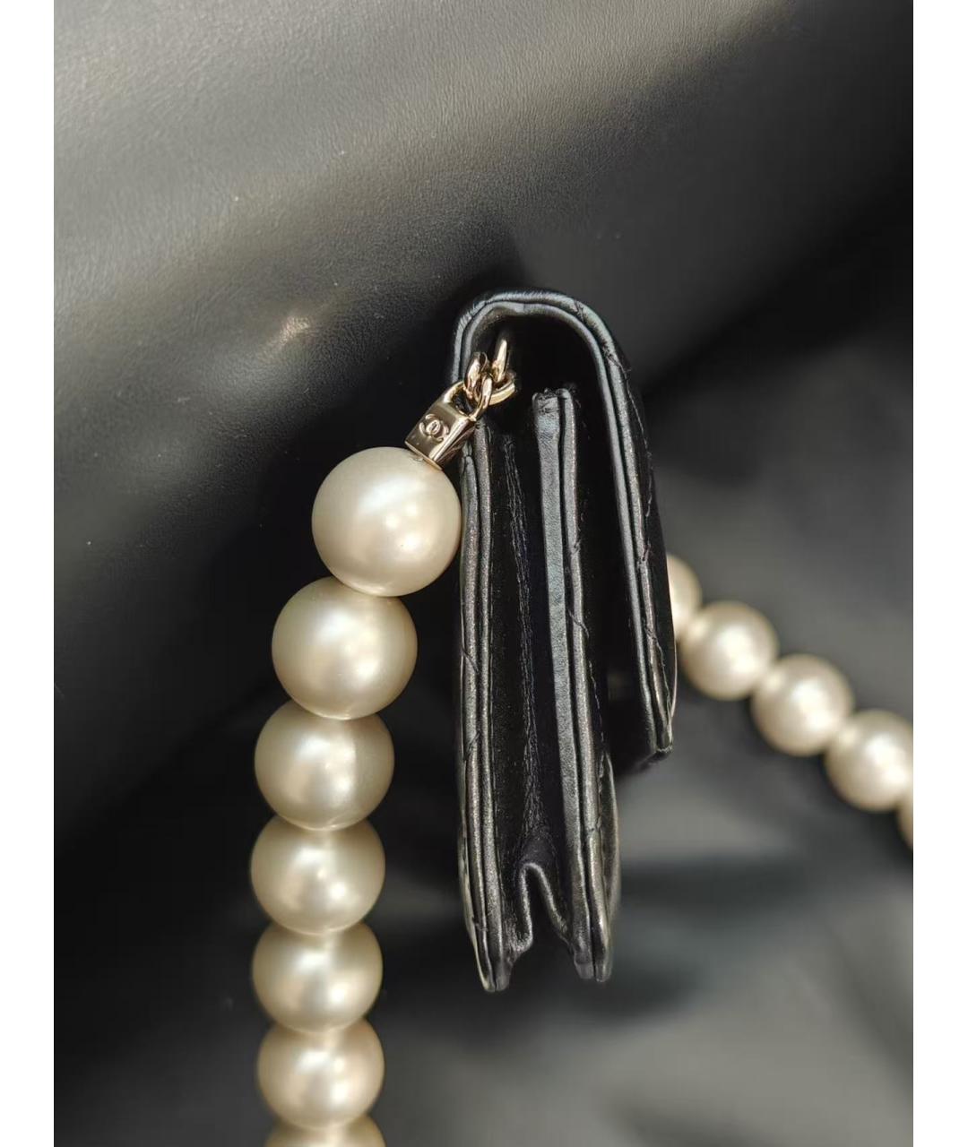 CHANEL Черная кожаная сумка через плечо, фото 6