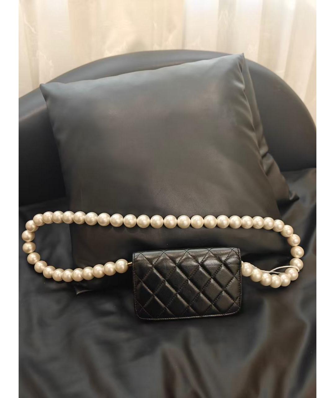 CHANEL Черная кожаная сумка через плечо, фото 4