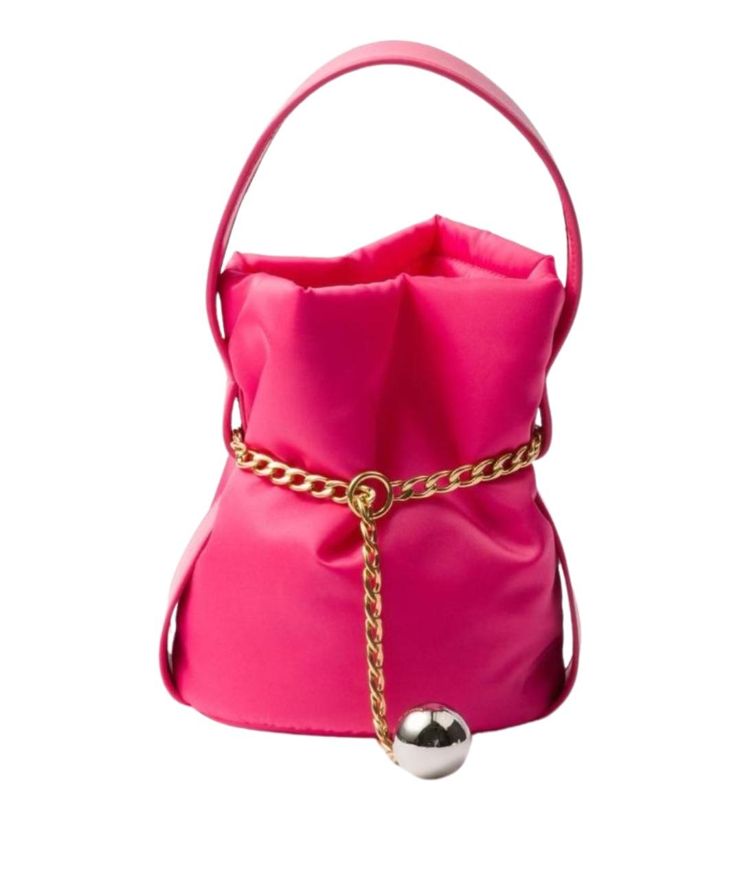 PRADA Розовая тканевая сумка с короткими ручками, фото 1