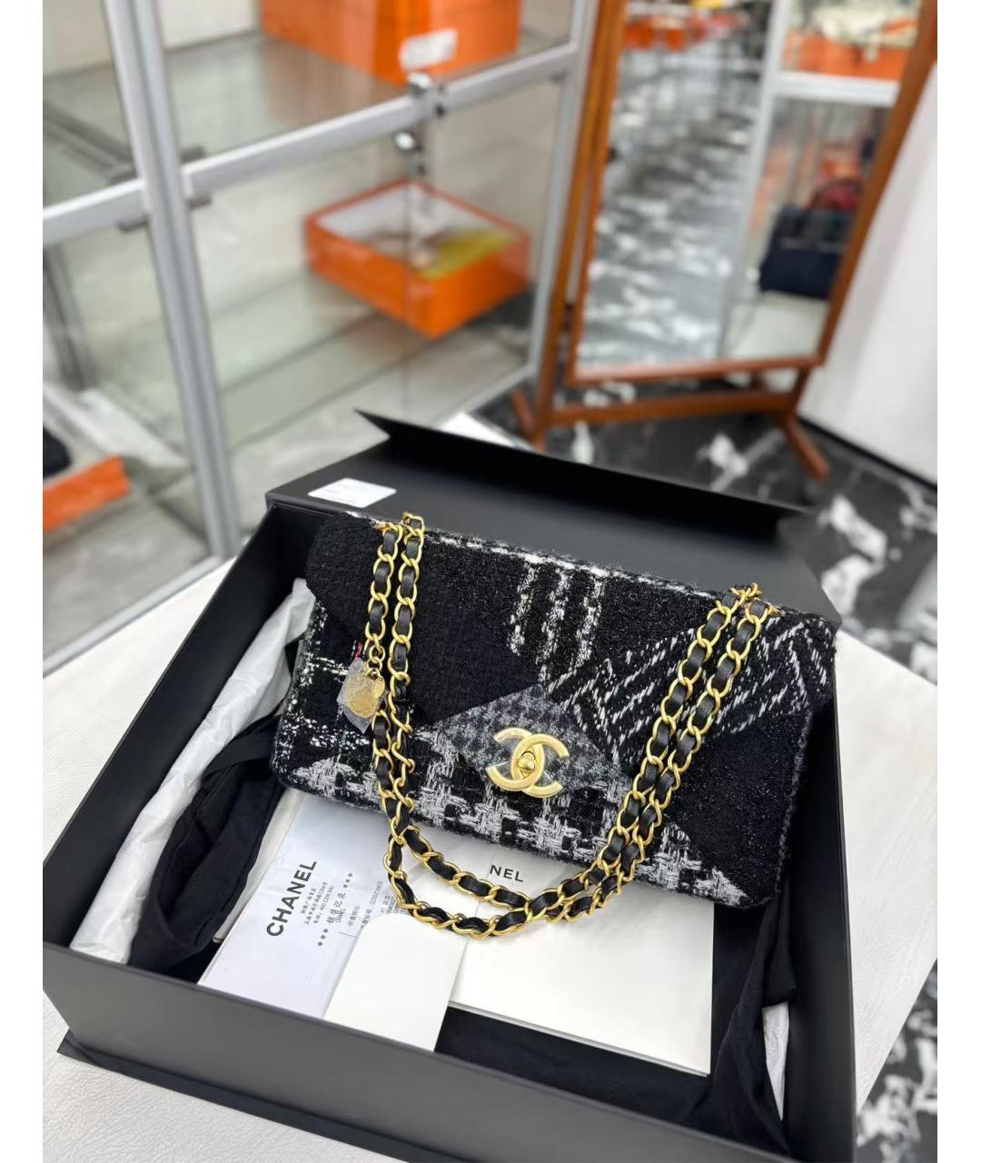 CHANEL Мульти твидовая сумка через плечо, фото 5