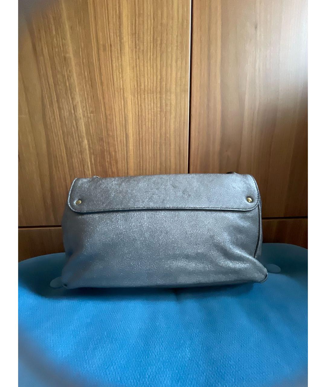 CHLOE Серая кожаная сумка через плечо, фото 3