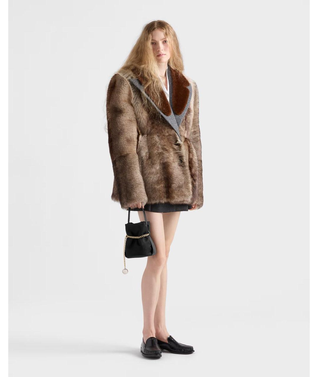 PRADA Черная тканевая сумка с короткими ручками, фото 2