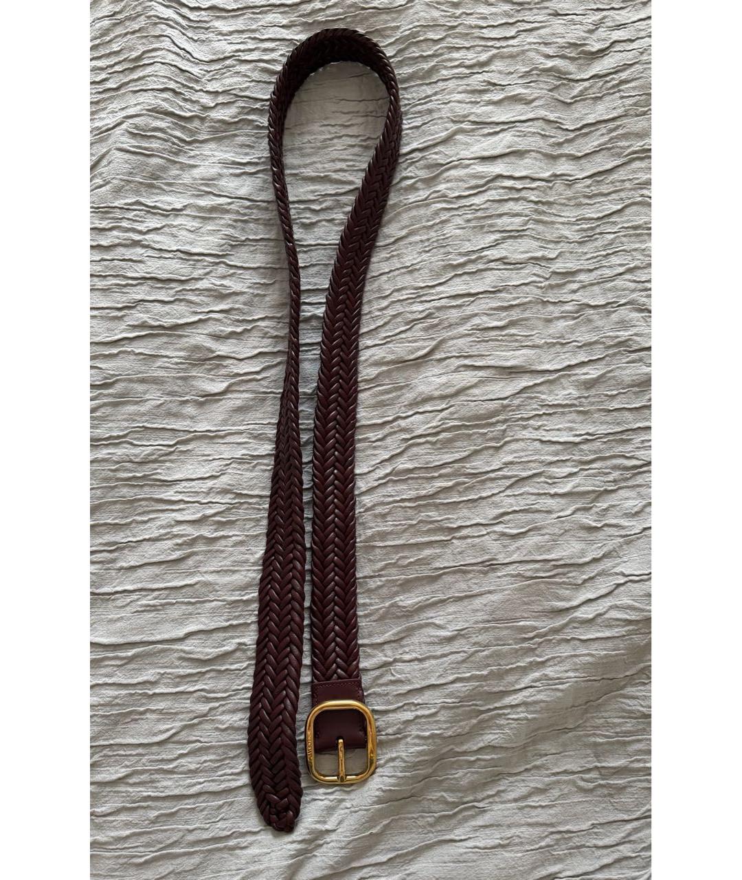 LOEWE Бордовый кожаный ремень, фото 4