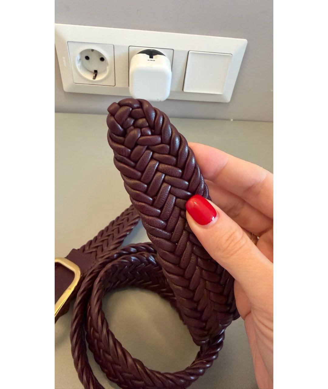 LOEWE Бордовый кожаный ремень, фото 3