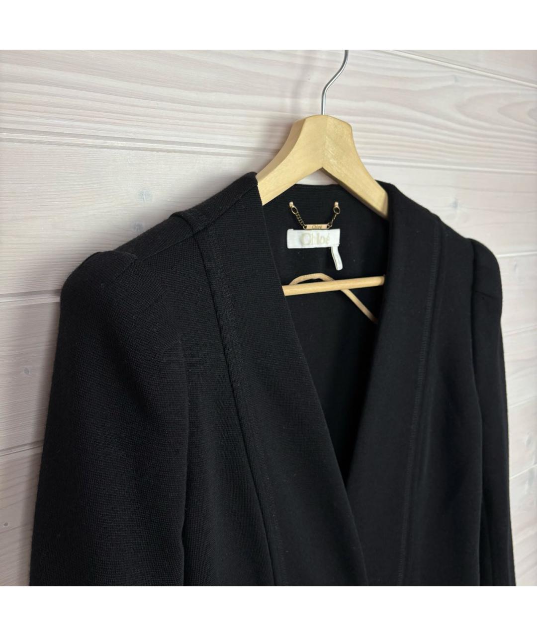 CHLOE Черный шерстяной жакет/пиджак, фото 2