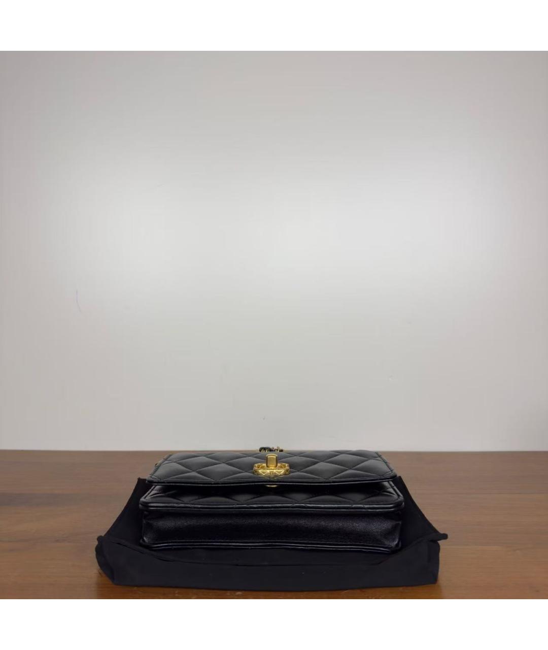 CHANEL Черная кожаная сумка через плечо, фото 5