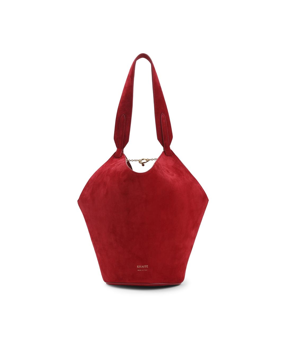 KHAITE Красная замшевая сумка через плечо, фото 1