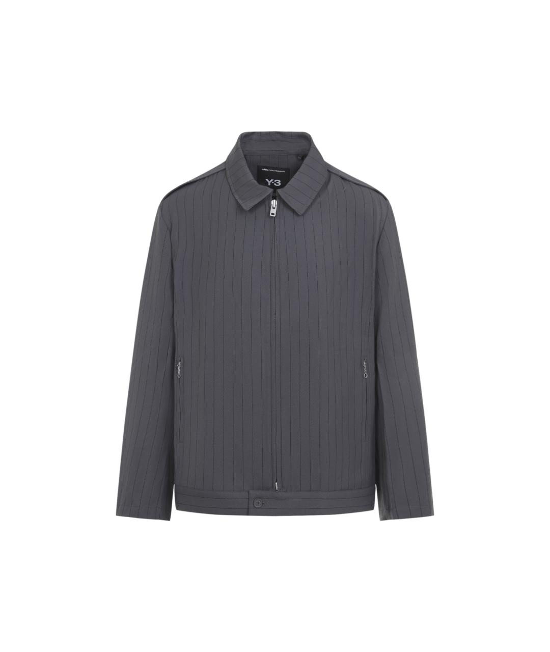 Y-3 Серая полиэстеровая куртка, фото 1