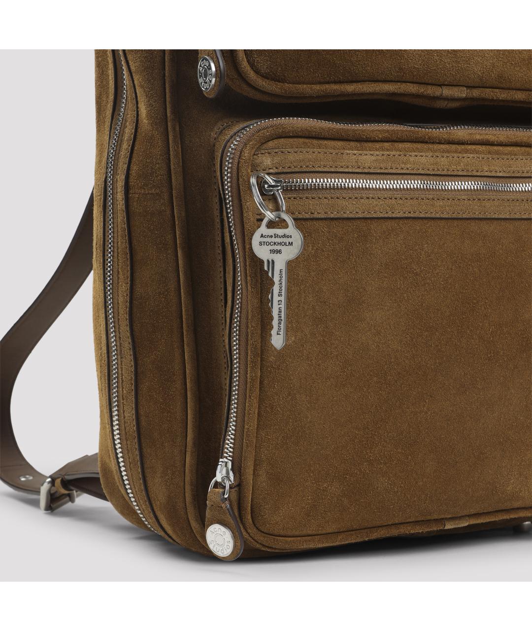 ACNE STUDIOS Коричневый замшевый рюкзак, фото 4