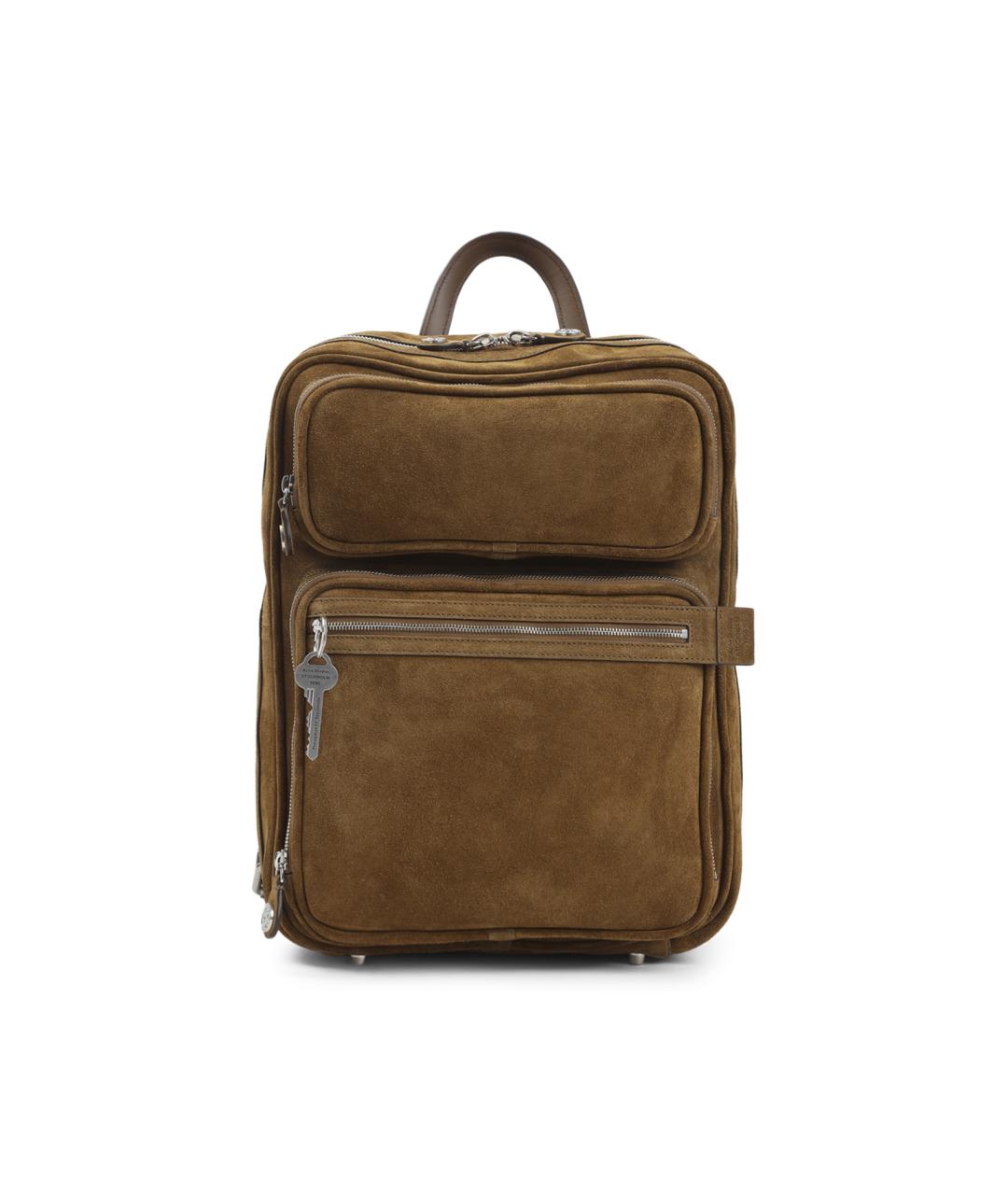 ACNE STUDIOS Коричневый замшевый рюкзак, фото 1