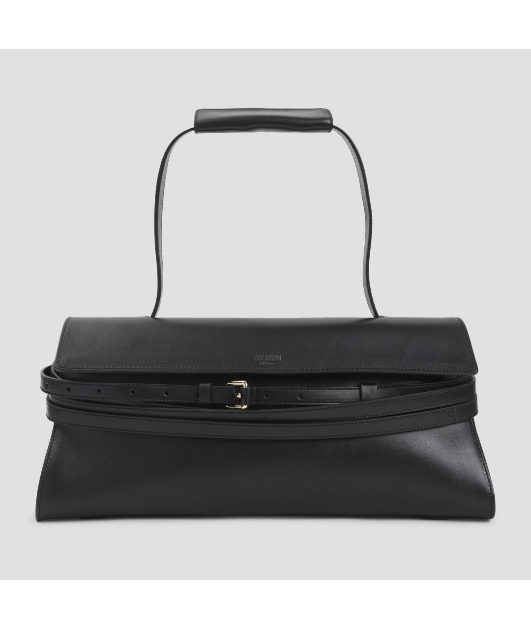 MOSCHINO Черная кожаная сумка через плечо, фото 2