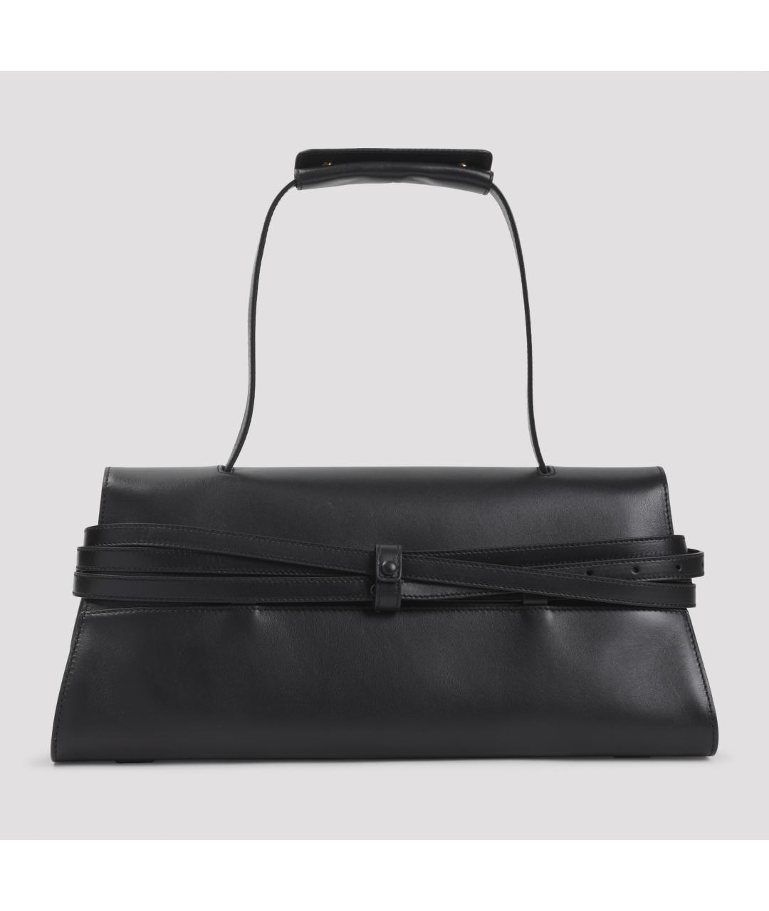 MOSCHINO Черная кожаная сумка через плечо, фото 3