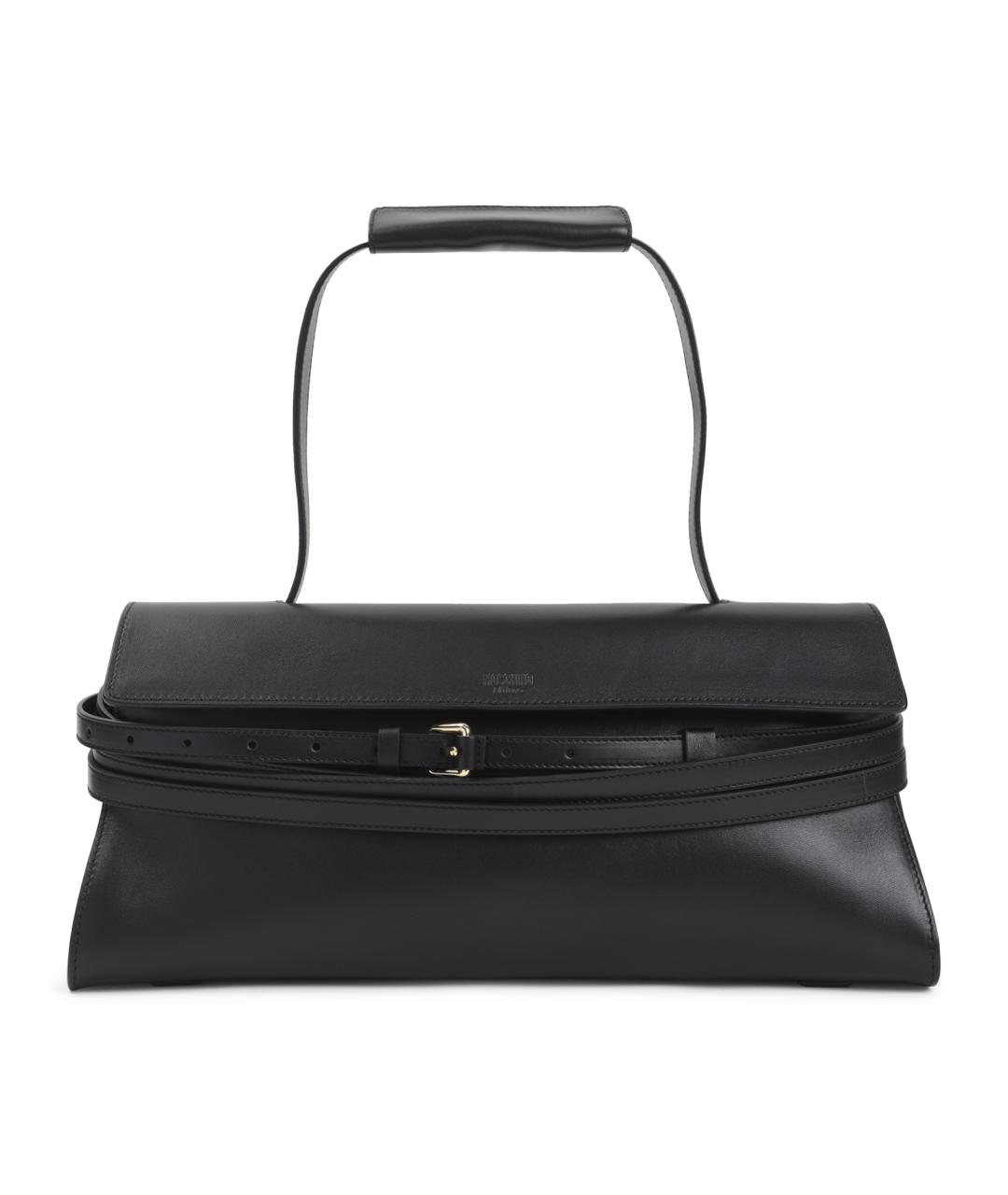 MOSCHINO Черная кожаная сумка через плечо, фото 1