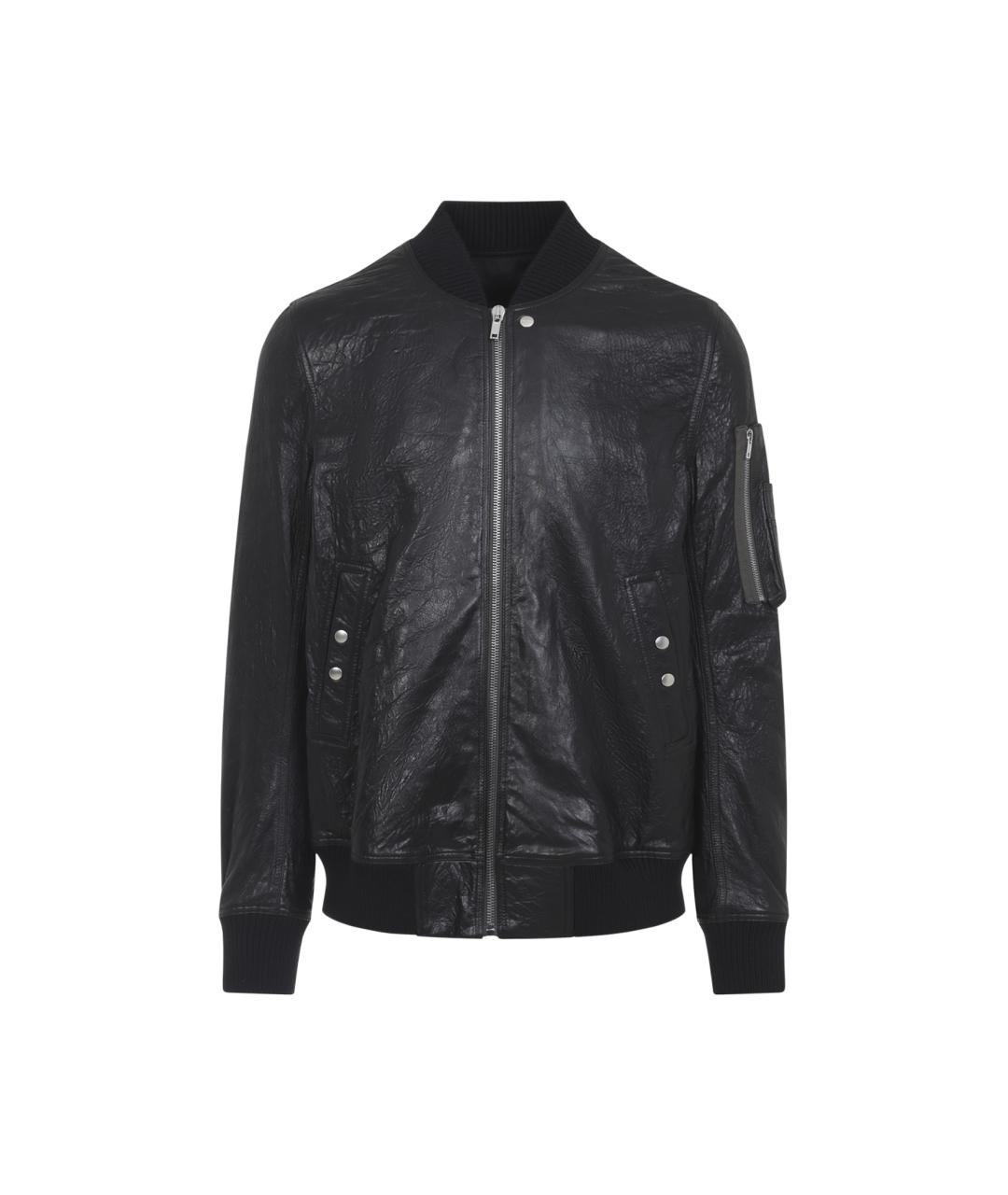 RICK OWENS Черная кожаная куртка, фото 1