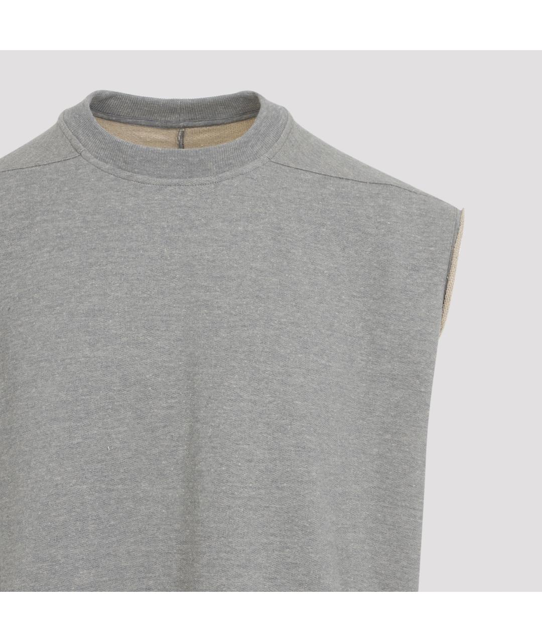 RICK OWENS DRKSHDW Серая хлопко-полиэстеровая майка, фото 4