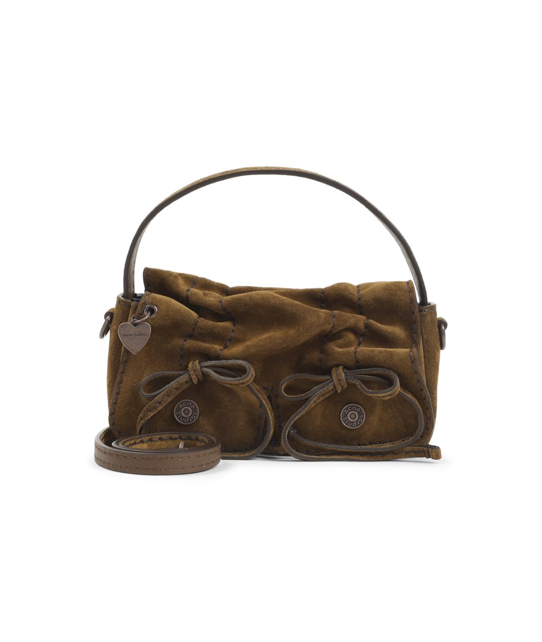 ACNE STUDIOS Коричневая замшевая сумка тоут, фото 1