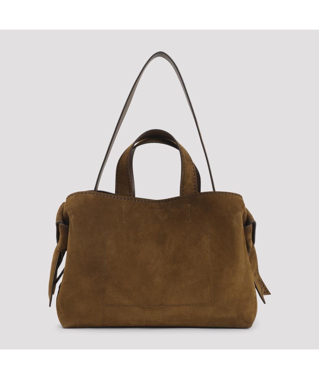 ACNE STUDIOS Коричневая замшевая сумка тоут, фото 2