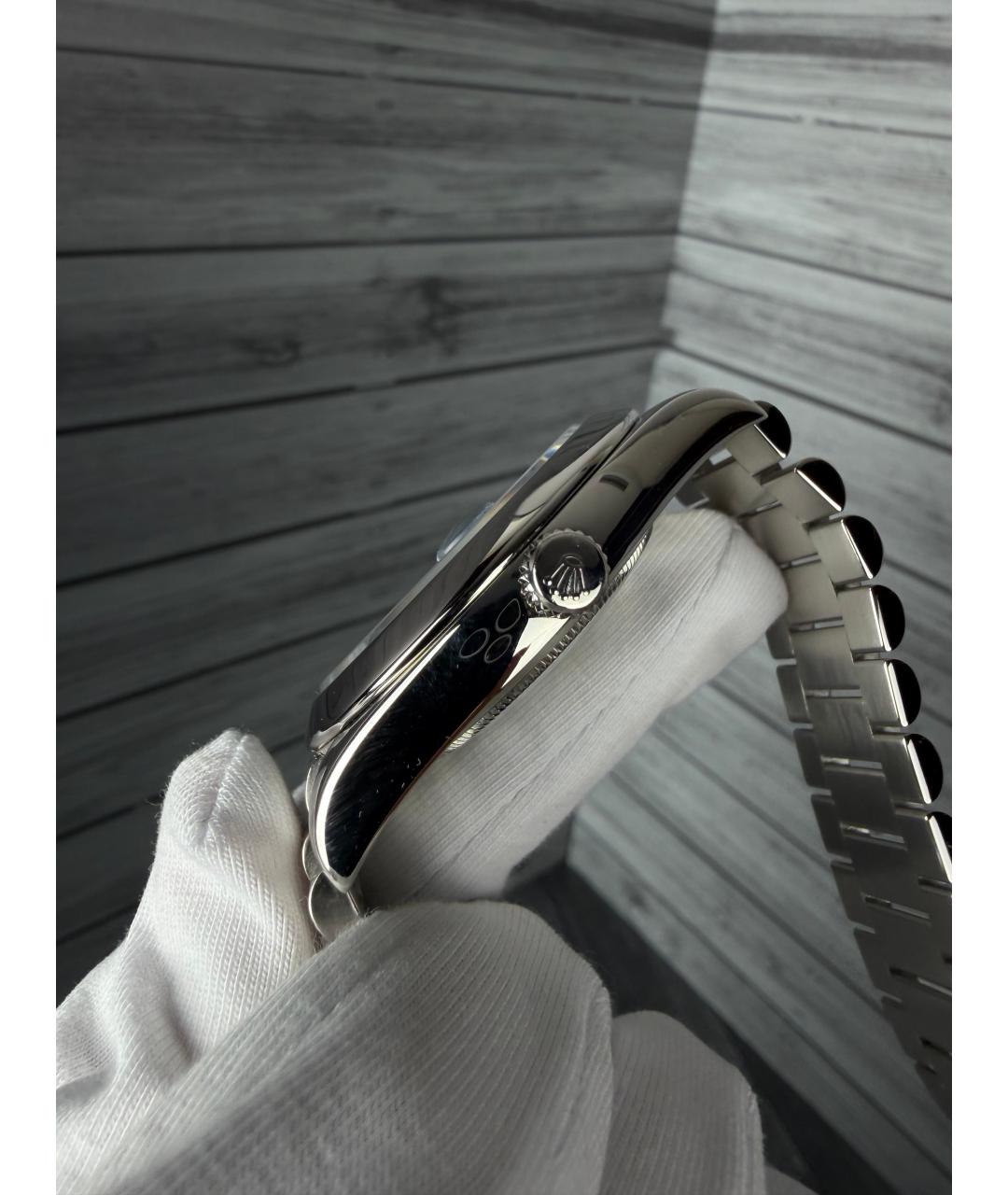 ROLEX Голубые платиновые часы, фото 5