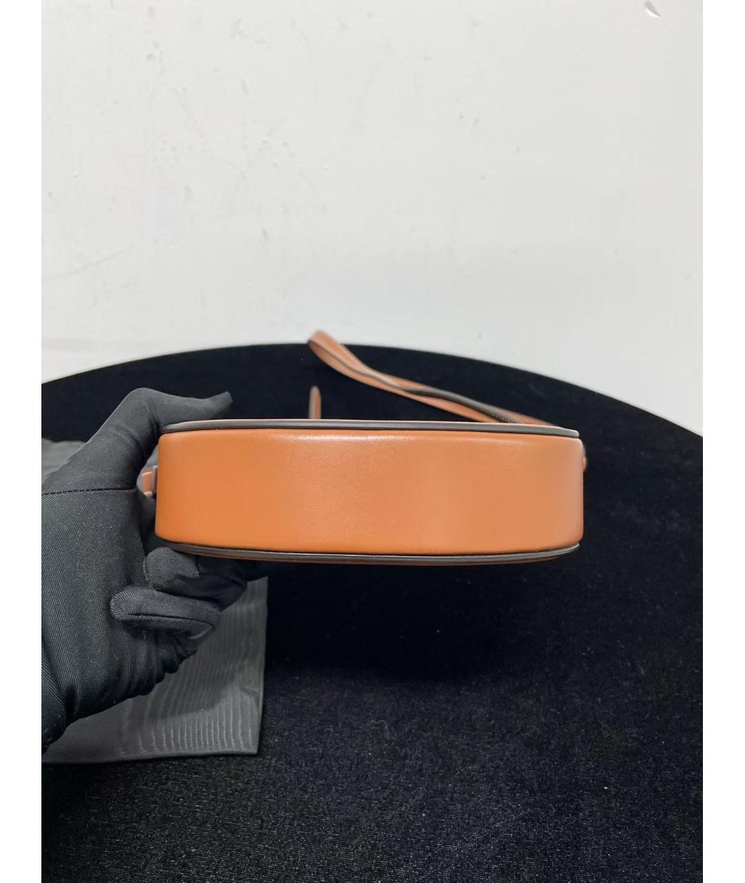 CELINE Коричневая кожаная сумка через плечо, фото 5