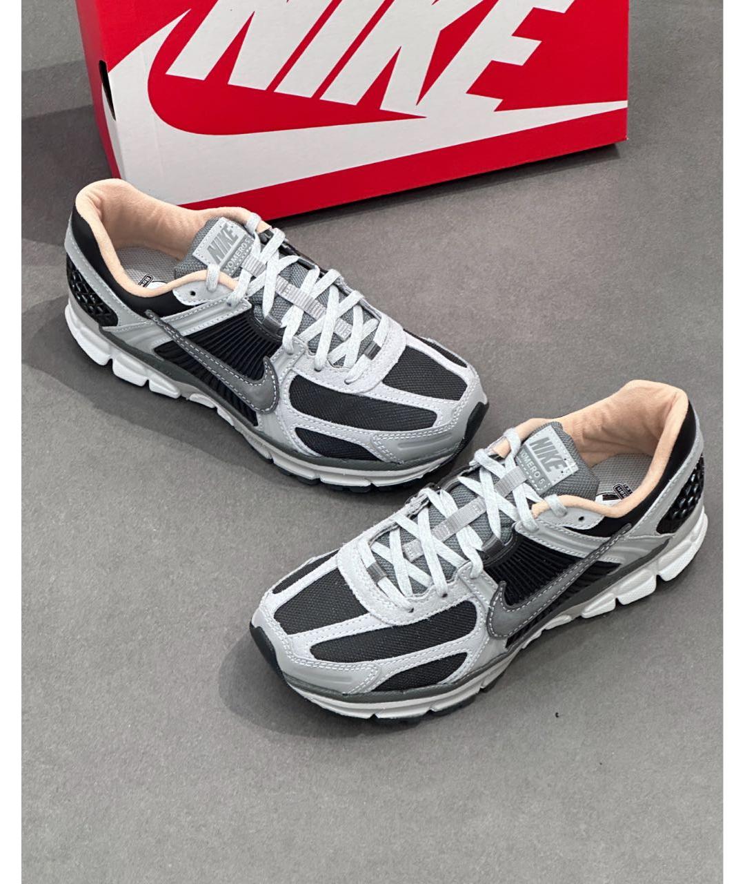 NIKE Антрацитовые текстильные низкие кроссовки / кеды, фото 6