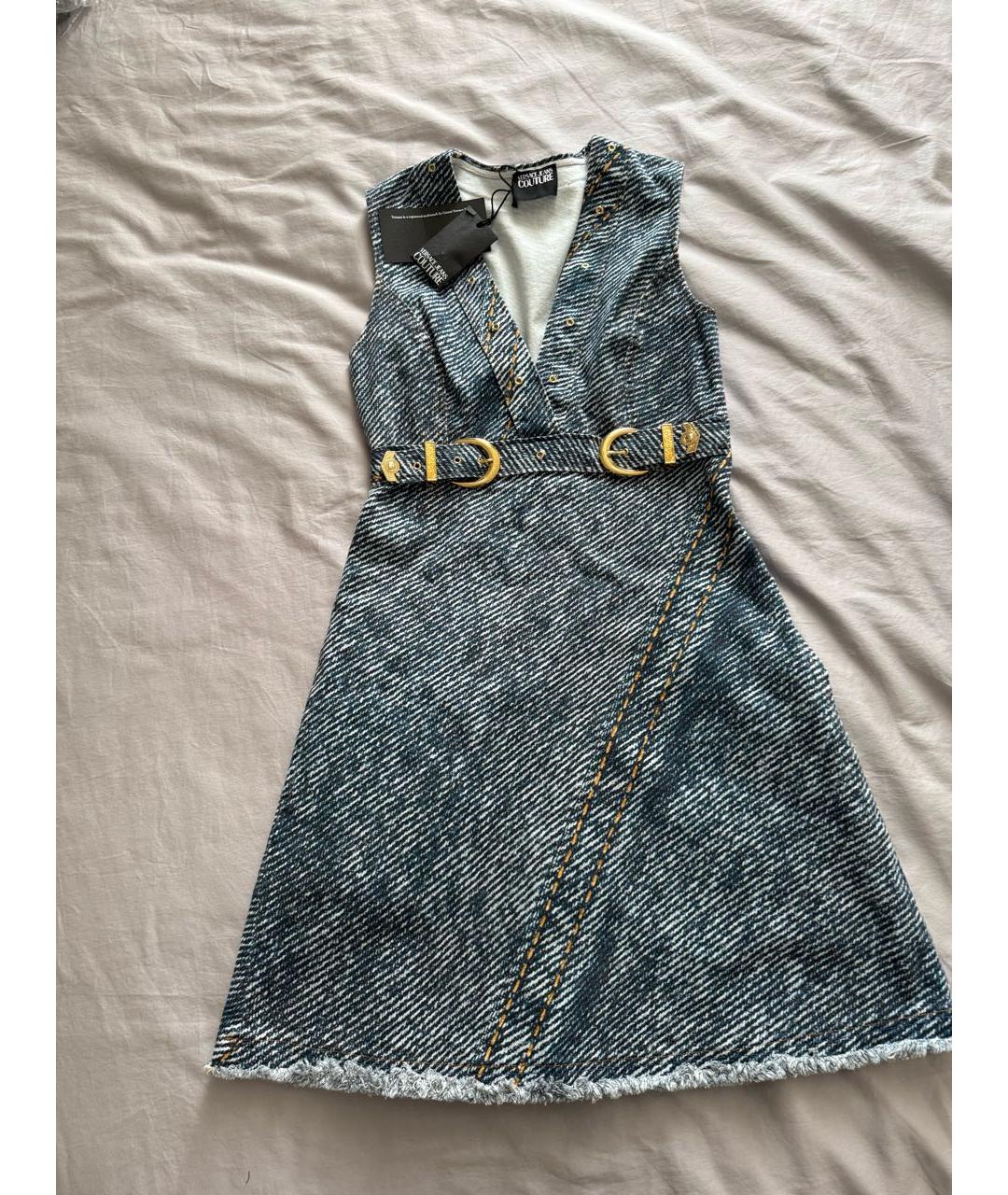 VERSACE JEANS COUTURE Синее деним повседневное платье, фото 8