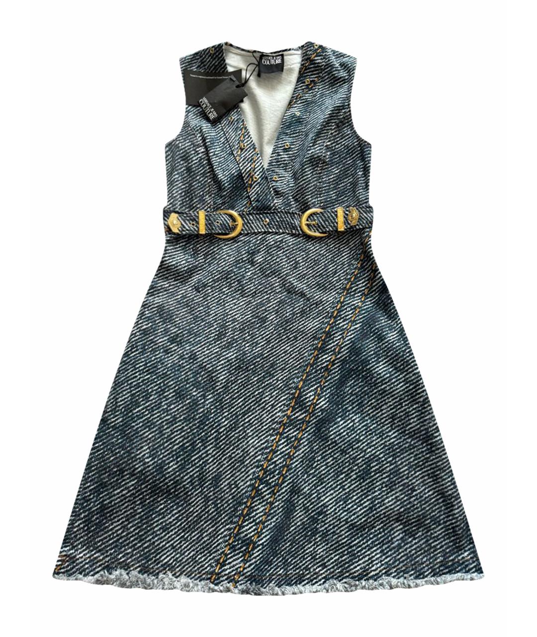 VERSACE JEANS COUTURE Синее деним повседневное платье, фото 1