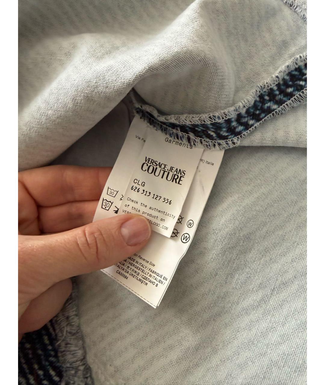 VERSACE JEANS COUTURE Синее деним повседневное платье, фото 4